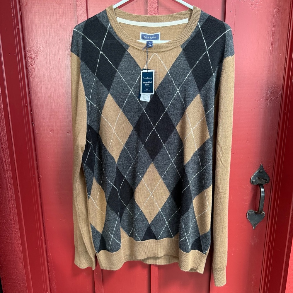 Argyle Camel Sweater! Brand NEW!!